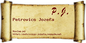 Petrovics Jozefa névjegykártya